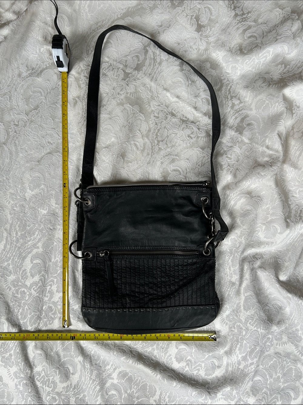 The sak Black Women’s black leather crossbody Bag -